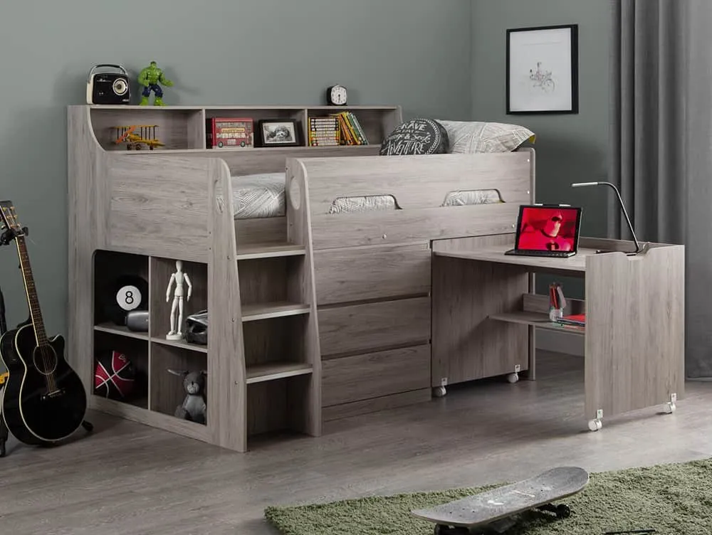 Julian Bowen Julian Bowen Jupiter Grey Oak Mid Sleeper Bed Frame