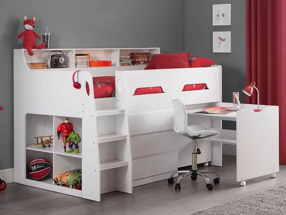 Julian Bowen Julian Bowen Jupiter White Mid Sleeper Bed Frame