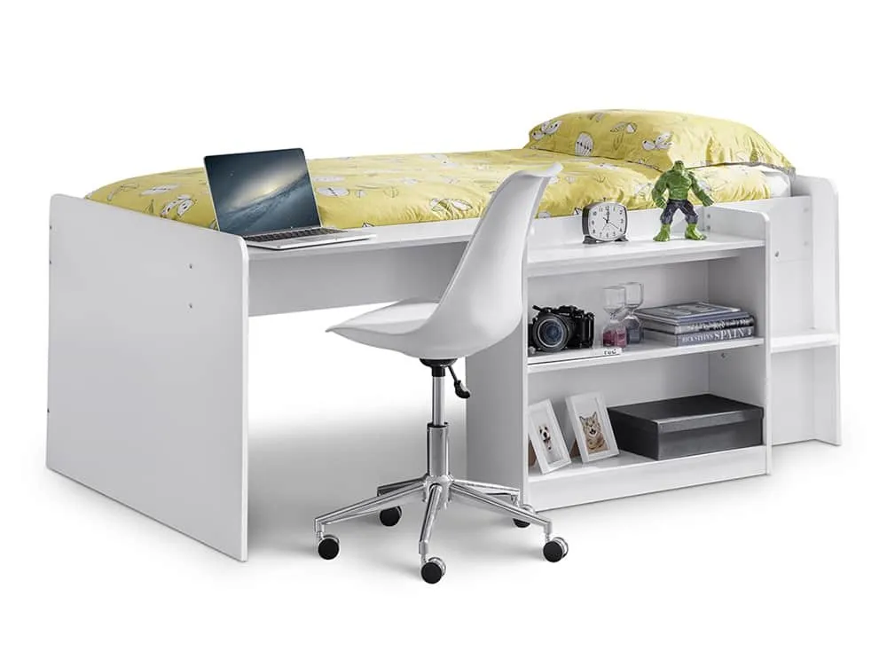 Julian Bowen Julian Bowen Neptune White Wooden Mid Sleeper Bed Frame