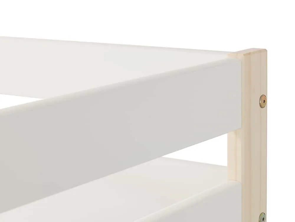Julian Bowen Julian Bowen Nova White and Pine Wooden Bunk Bed Frame