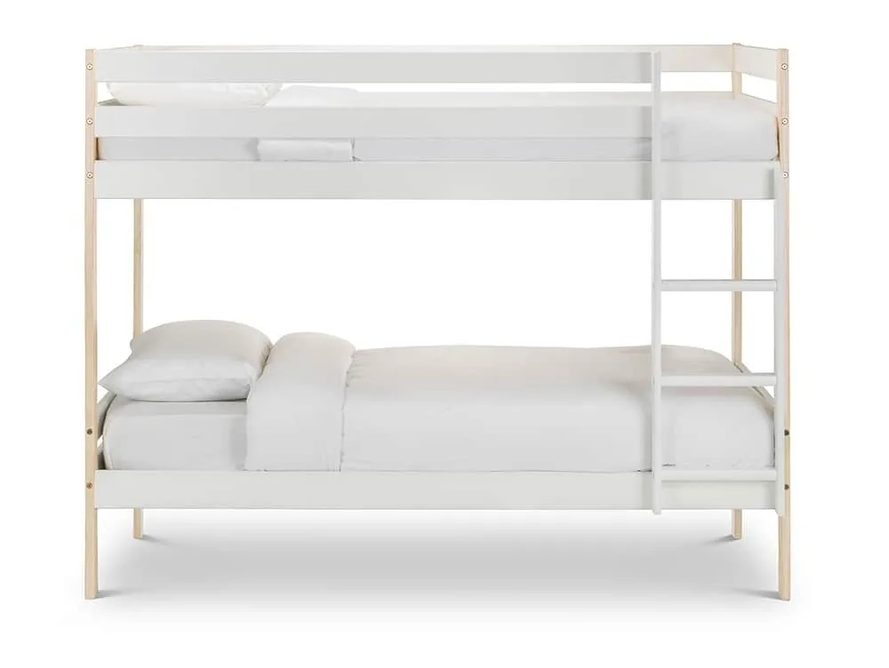 Julian Bowen Julian Bowen Nova White and Pine Wooden Bunk Bed Frame