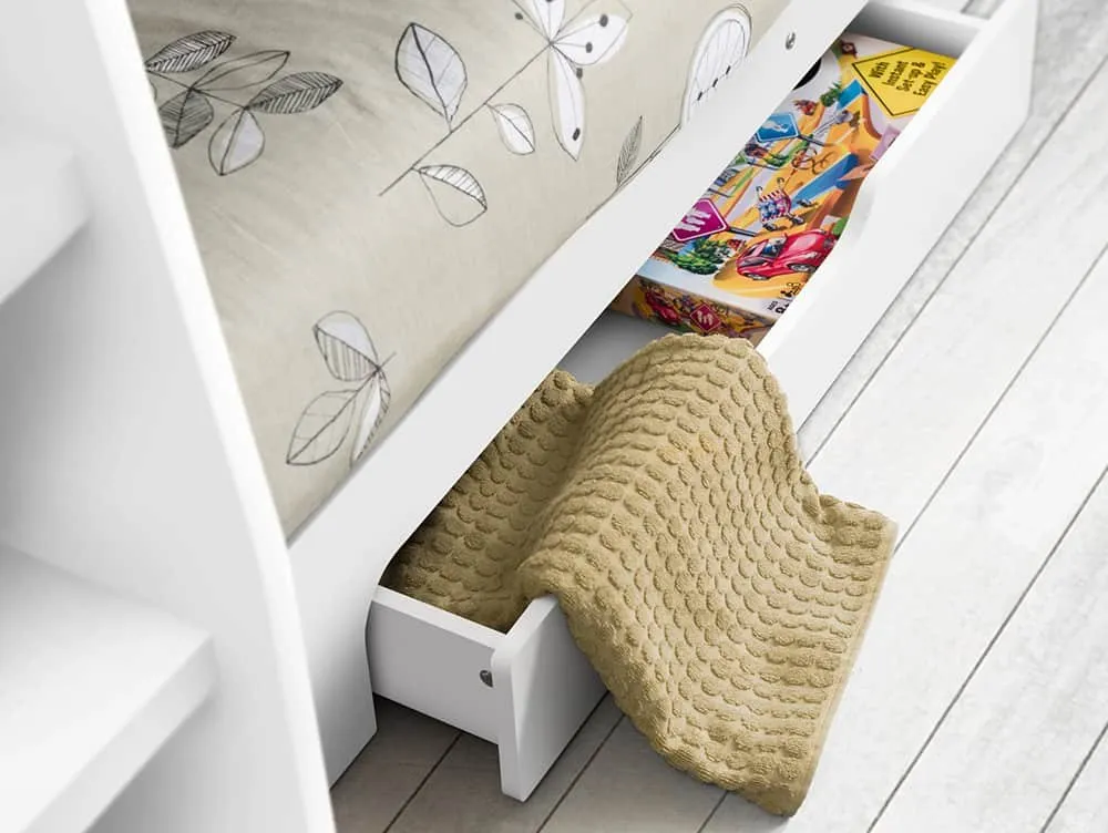 Julian Bowen Julian Bowen Orion White Wooden Bunk Bed Frame