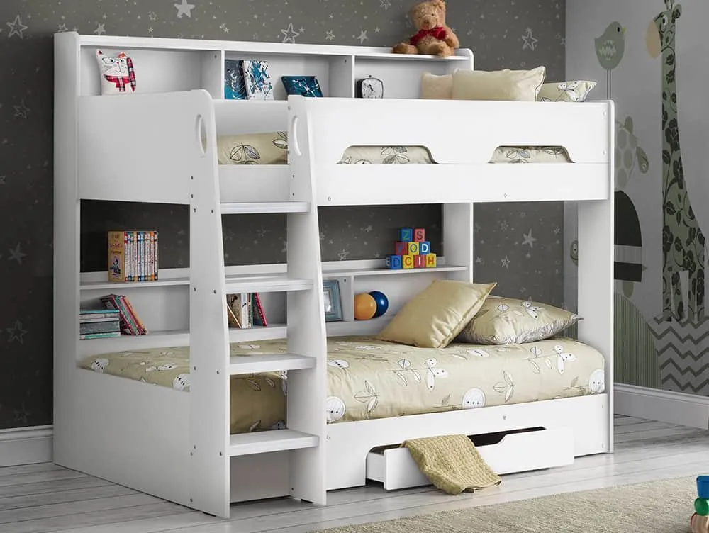 Julian Bowen Julian Bowen Orion White Wooden Bunk Bed Frame
