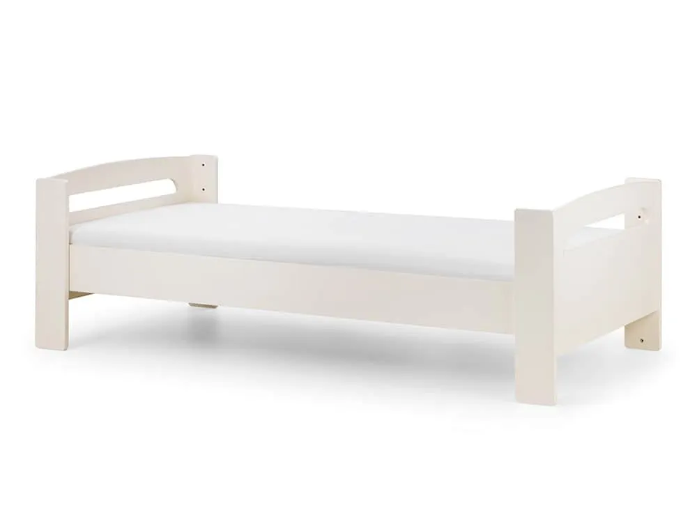 Julian Bowen Julian Bowen Pluto White Wooden Mid Sleeper Bed Frame