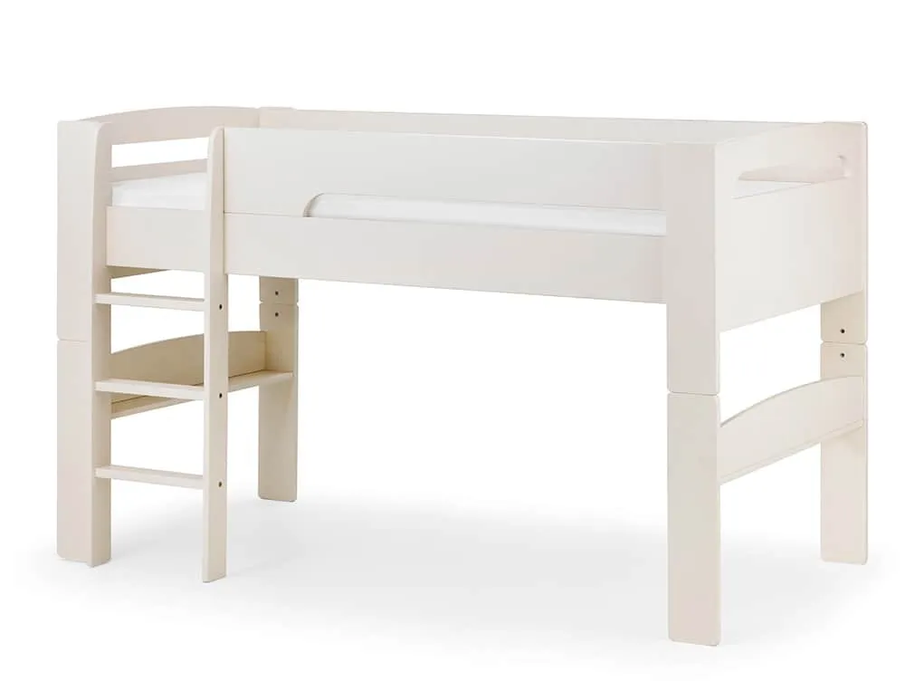 Julian Bowen Julian Bowen Pluto White Wooden Mid Sleeper Bed Frame