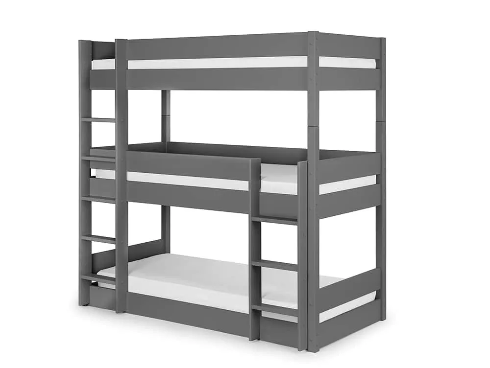 Julian Bowen Julian Bowen Trio 3ft Anthracite Triple Wooden Bunk Bed Frame