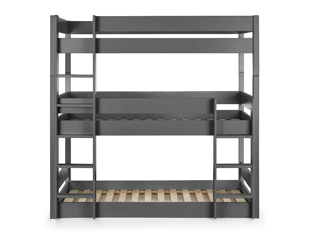 Julian Bowen Julian Bowen Trio 3ft Anthracite Triple Wooden Bunk Bed Frame