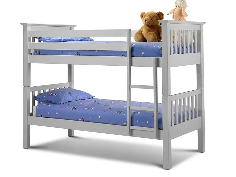 Julian Bowen Julian Bowen Barcelona Dove Grey Wooden Bunk Bed Frame