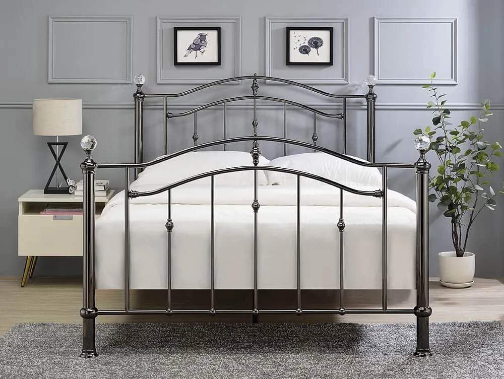 Limelight  Limelight Callisto 4ft6 Double Black Chrome Metal Bed Frame