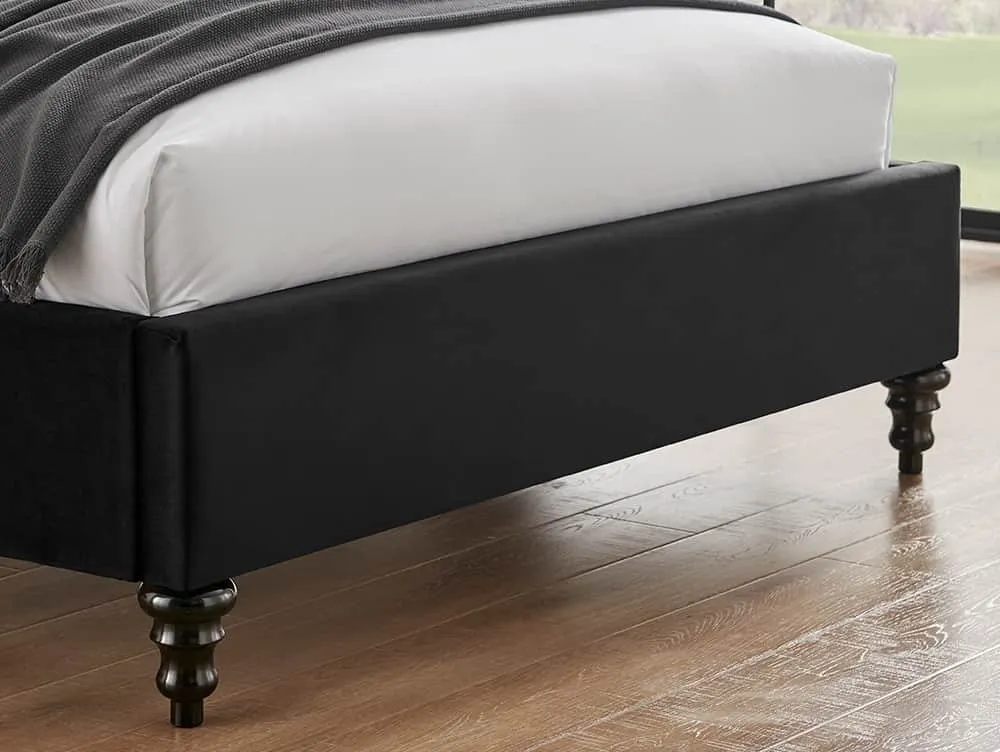 Limelight  Limelight Rosa 5ft King Size Black Fabric Bed Frame