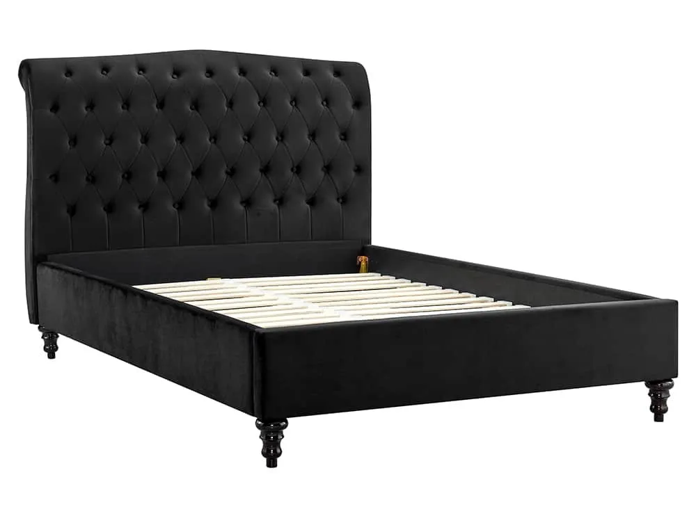 Limelight  Limelight Rosa 4ft6 Double Black Fabric Bed Frame