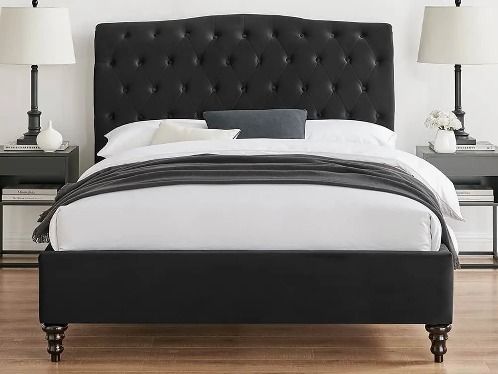 Limelight Limelight Flora Black Fabric Bed Frame