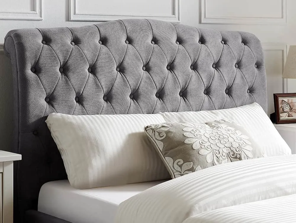 Limelight Limelight Flora Dark Grey Fabric Ottoman Bed Frame