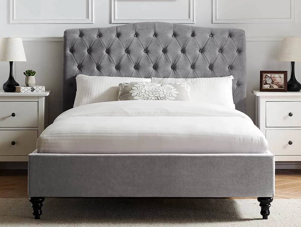 Limelight Limelight Flora Dark Grey Fabric Ottoman Bed Frame