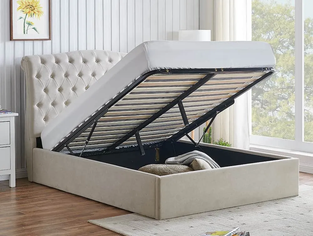 Limelight Limelight Flora Natural Fabric Ottoman Bed Frame