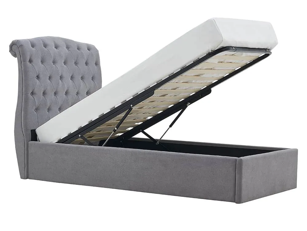 Limelight Limelight Flora Light Grey Fabric Ottoman Bed Frame