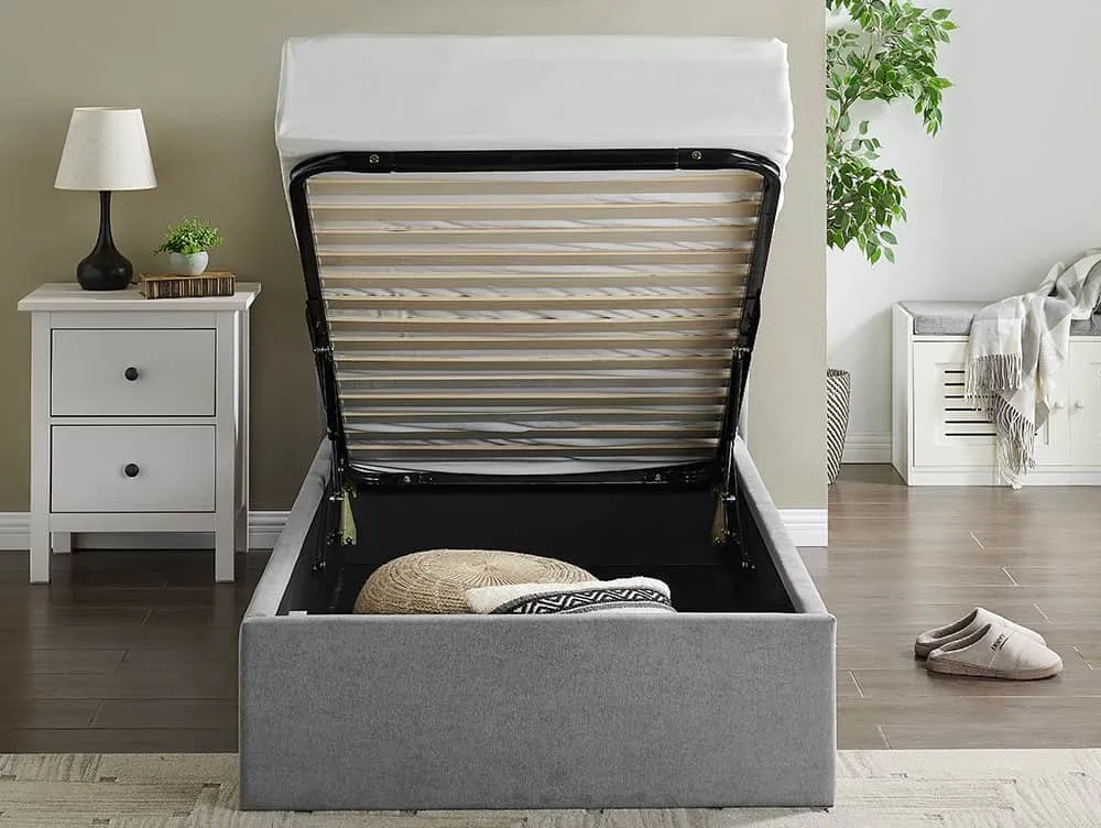Limelight Limelight Flora Light Grey Fabric Ottoman Bed Frame