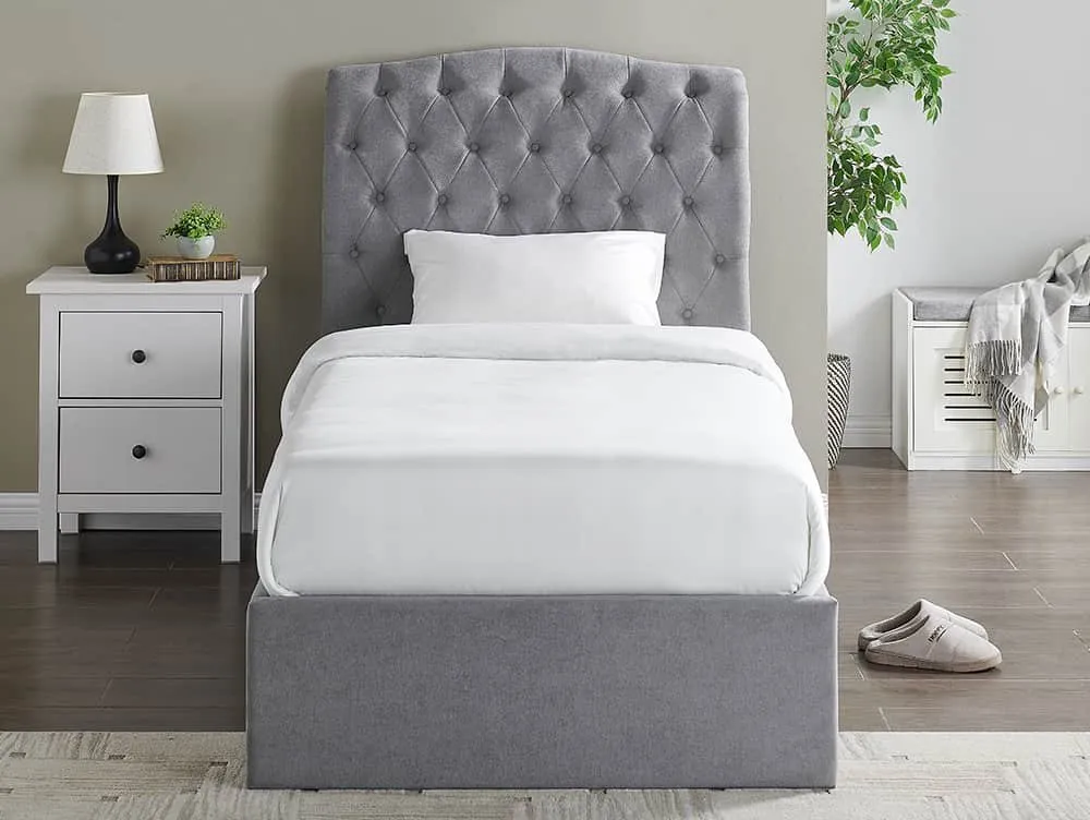 Limelight Limelight Flora Light Grey Fabric Ottoman Bed Frame