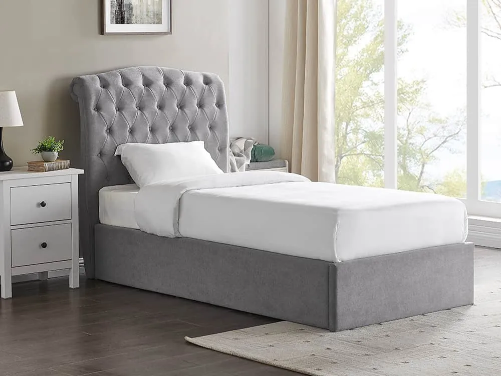 Limelight Limelight Flora Light Grey Fabric Ottoman Bed Frame