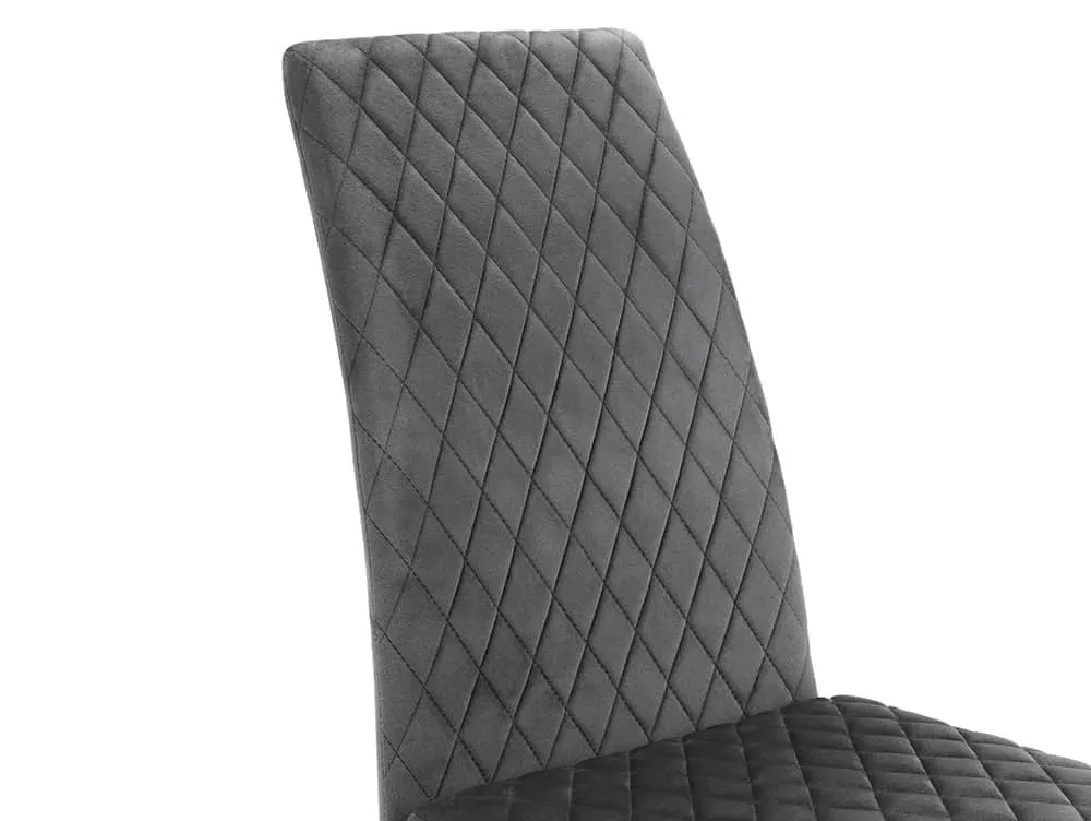 Julian Bowen Julian Bowen Calabria Grey Velvet Dining Chair