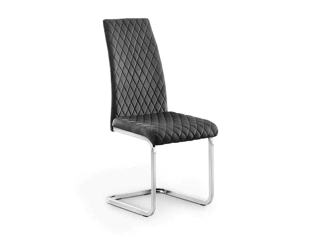 Julian Bowen Julian Bowen Calabria Grey Velvet Dining Chair