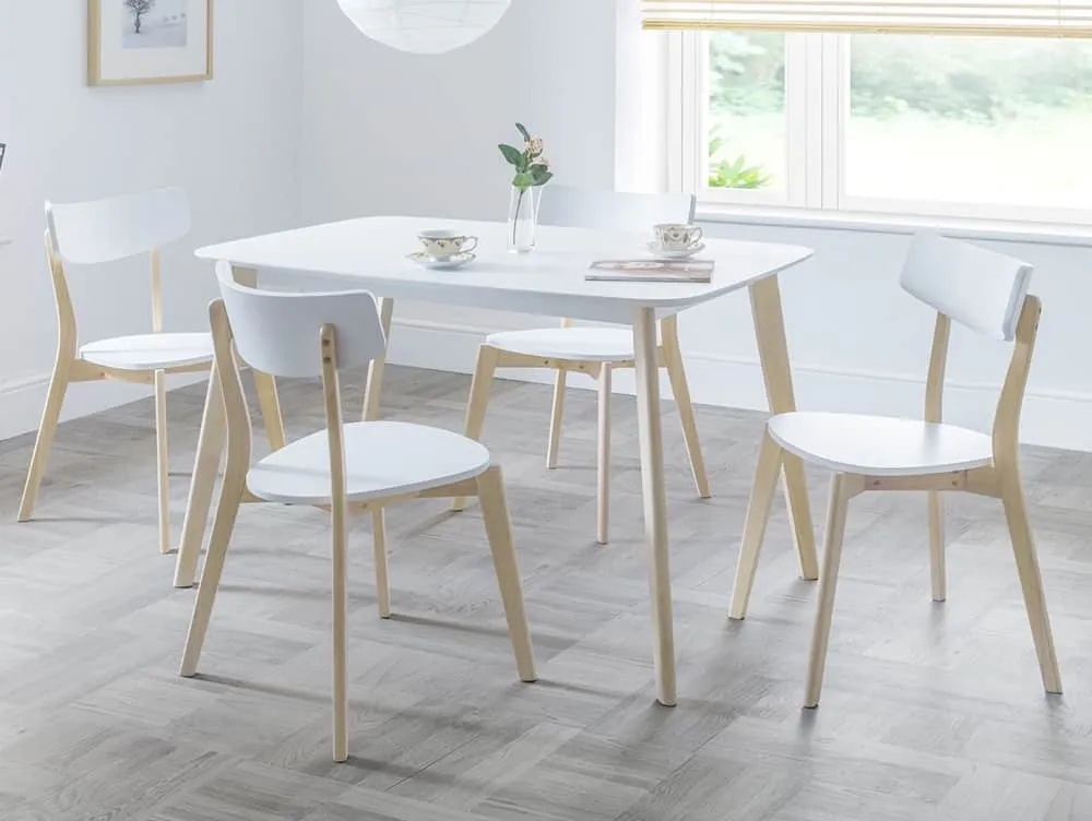 Julian Bowen Julian Bowen Casa 120cm White and Limed Oak Dining Table