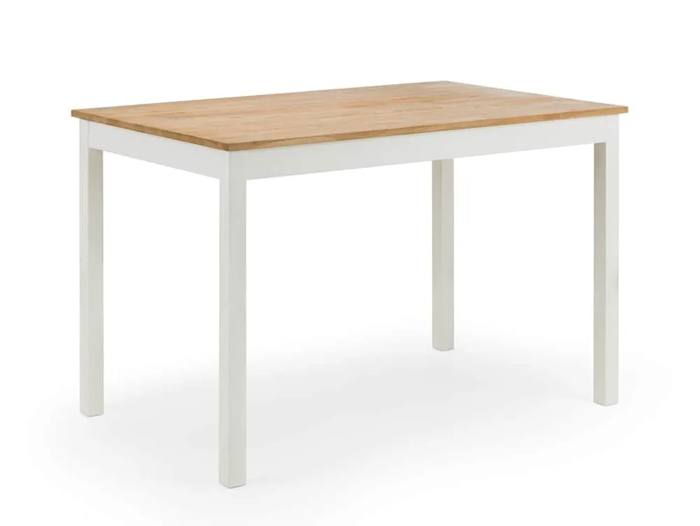 Julian Bowen Julian Bowen Coxmoor 118cm Ivory and Oak Dining Table