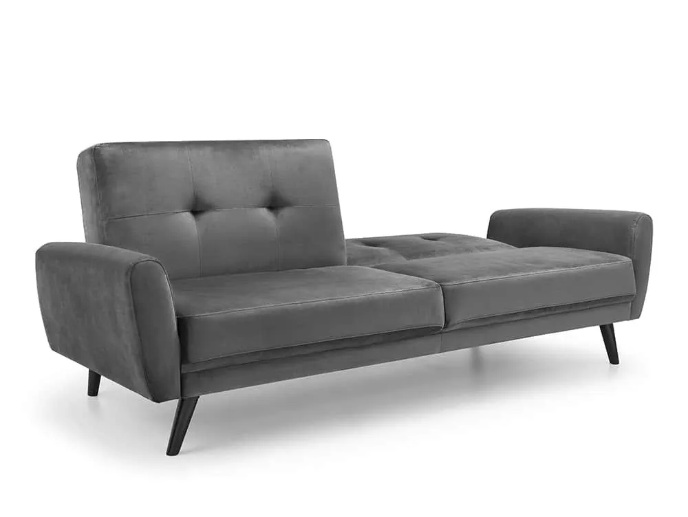 Julian Bowen Julian Bowen Monza Grey Velvet Sofa Bed