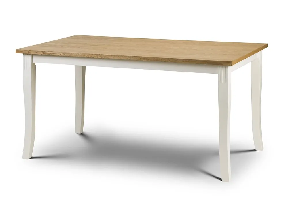 Julian Bowen Julian Bowen Davenport 150cm Ivory and Oak Dining Table