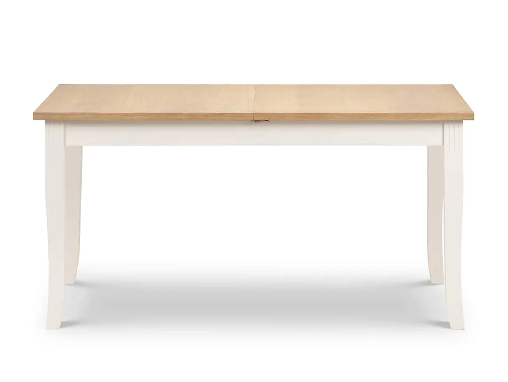 Julian Bowen Julian Bowen Davenport 150cm Ivory and Oak Extending Dining Table