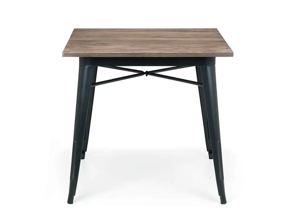 Julian Bowen Julian Bowen Grafton 80cm Mocha Elm and Black Dining Table