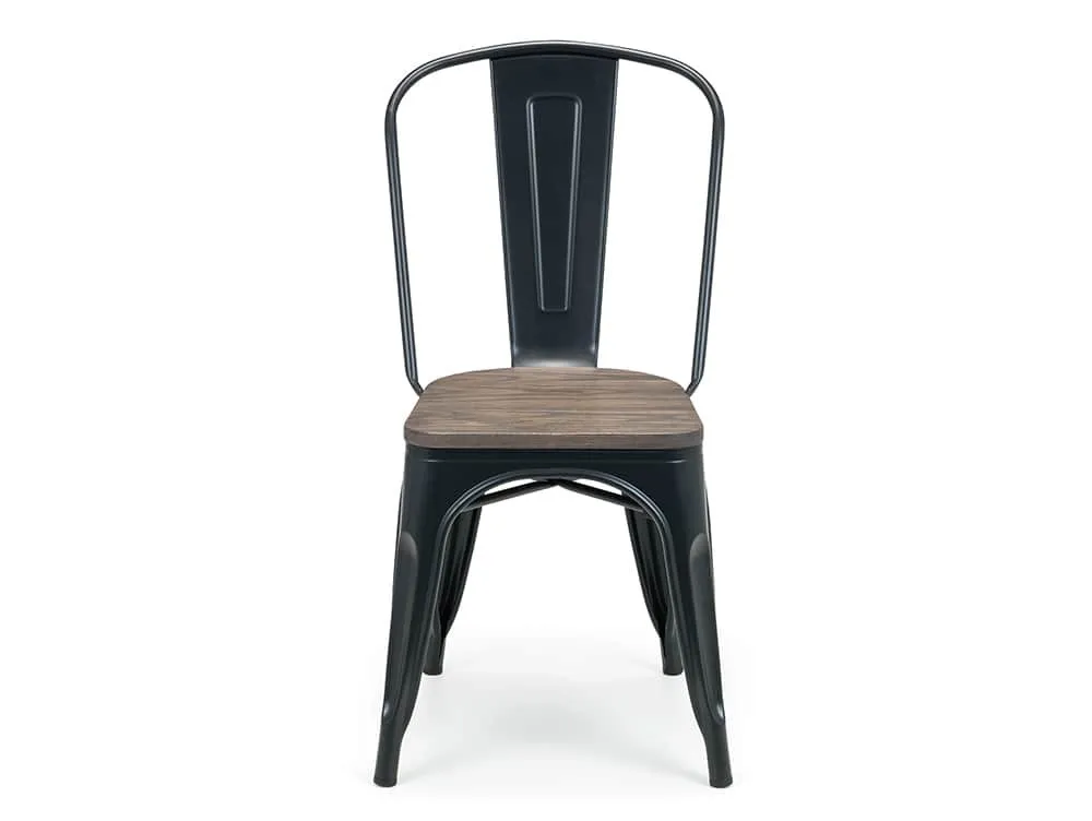 Julian Bowen Julian Bowen Grafton Mocha Elm and Black Dining Chair