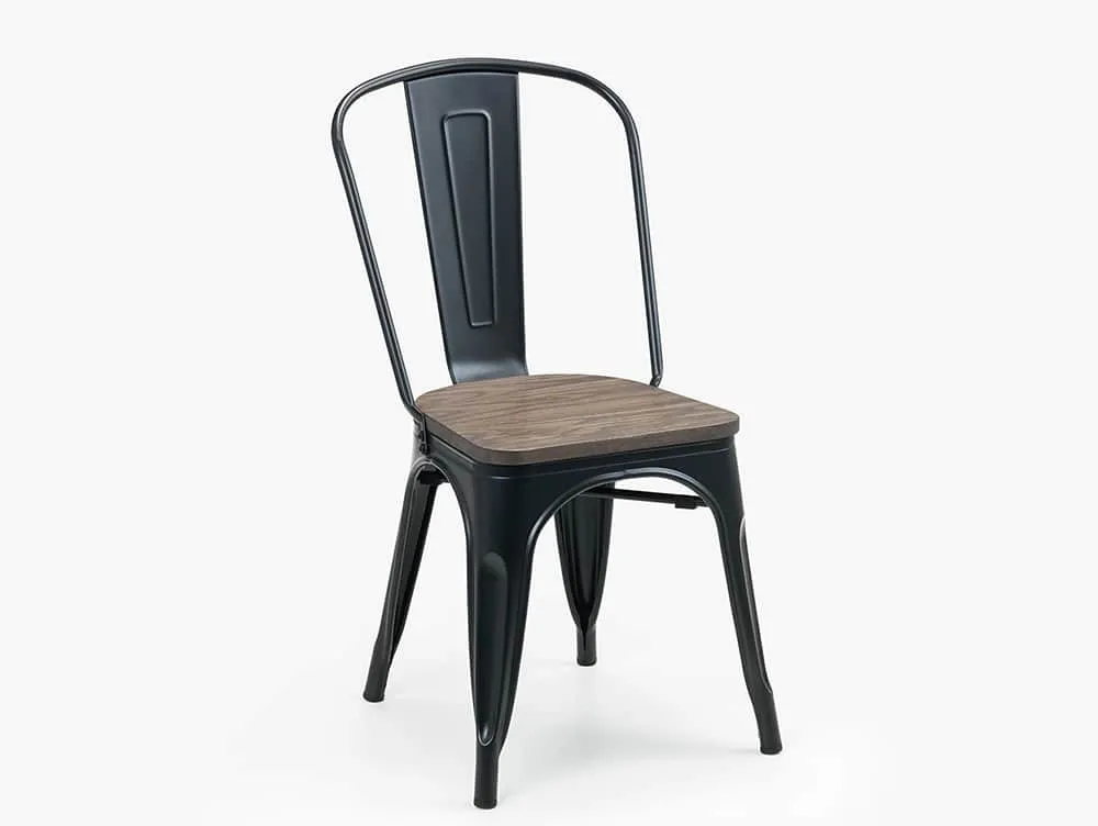 Julian Bowen Julian Bowen Grafton Mocha Elm and Black Dining Chair