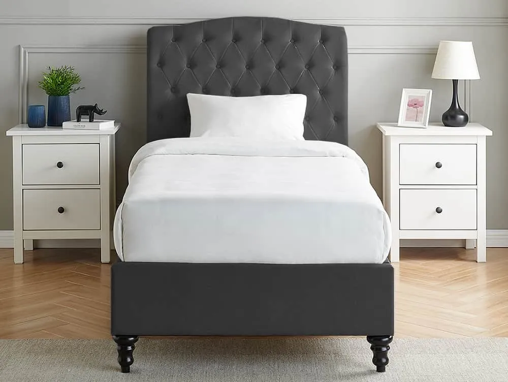 Limelight  Limelight Rosa 3ft Single Black Fabric Bed Frame