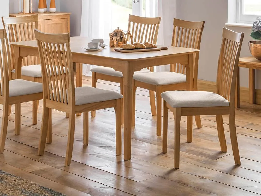 Julian Bowen Julian Bowen Ibsen Set of 2 Oak Dining Chairs