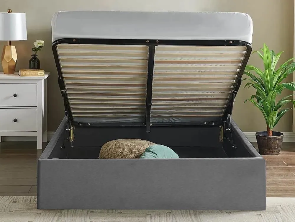 Limelight Limelight Flora Dark Grey Fabric Ottoman Bed Frame