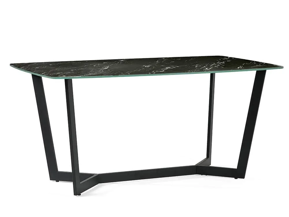 Julian Bowen Julian Bowen Olympus 160cm Black Marble Effect Dining Table