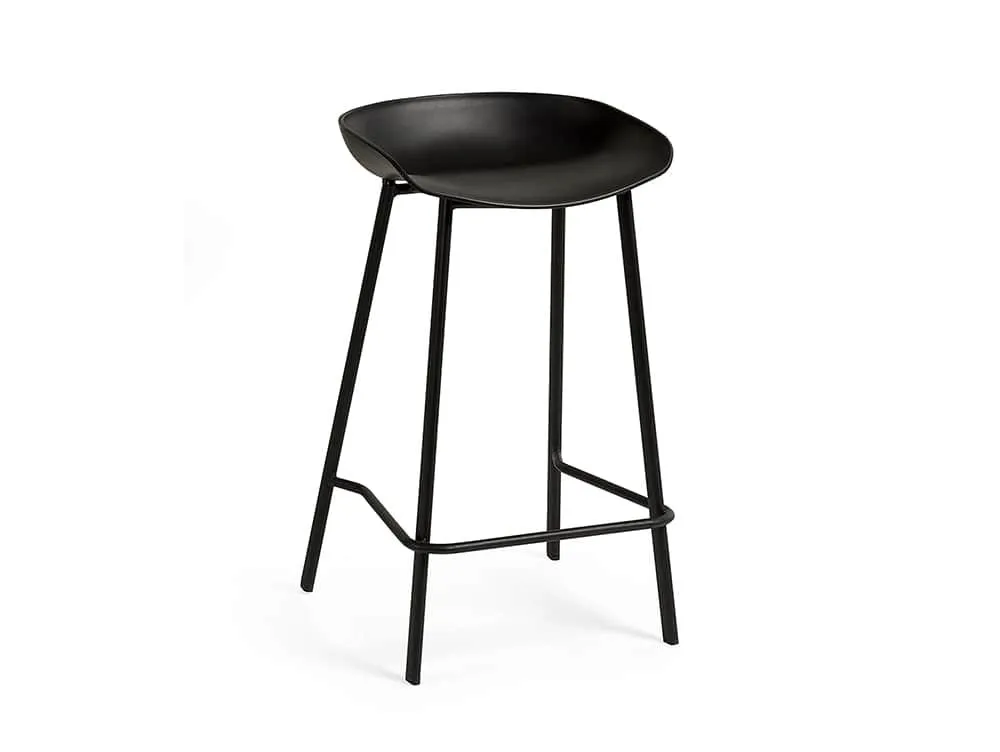 Julian Bowen Julian Bowen Renzo Set of 2 Black Bar Stools