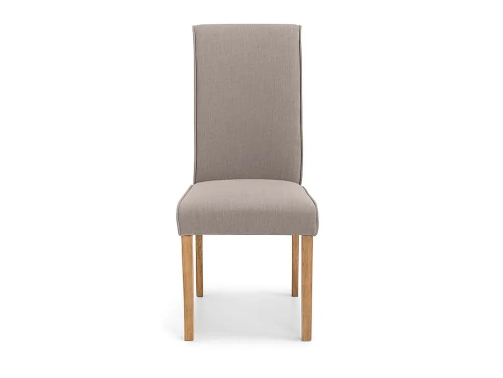 Julian Bowen Julian Bowen Seville Set of 2 Taupe Fabric Dining Chairs