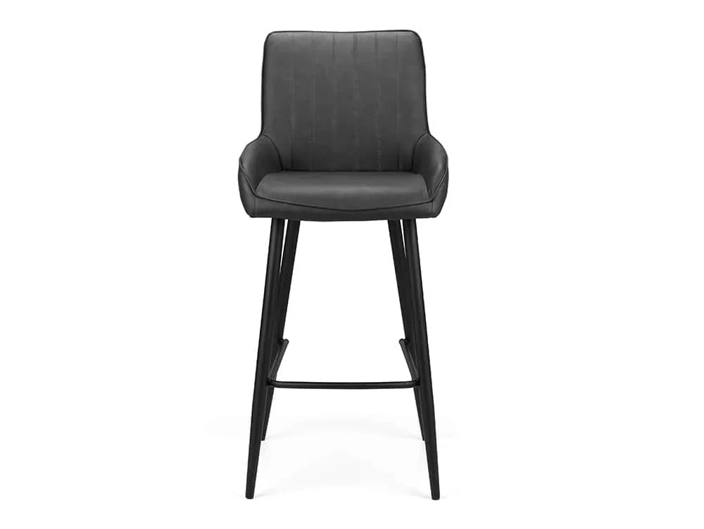 Julian Bowen Julian Bowen Soho Black Faux Leather Bar Stool