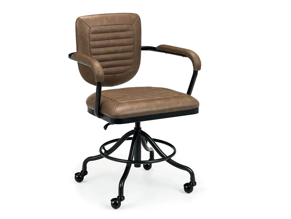 Julian Bowen Julian Bowen Gehry Brown Faux Leather Office Chair