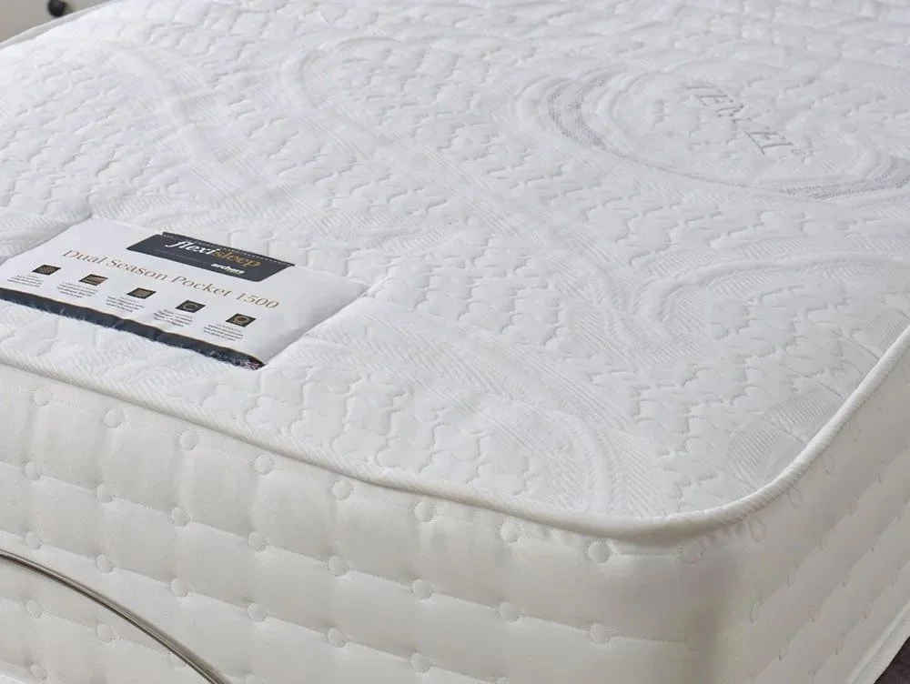 Flexisleep Flexisleep Dual Season Pocket 1500 3ft6 Adjustable Bed Large Single Mattress