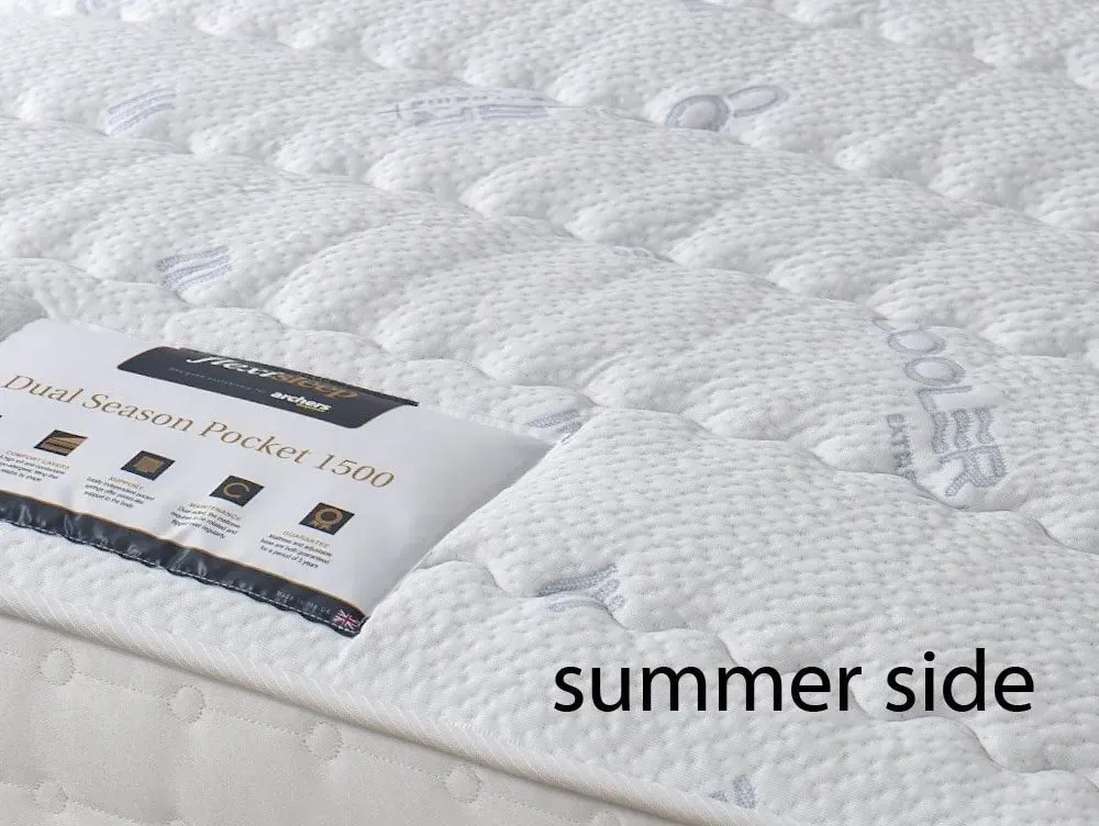 Flexisleep Flexisleep Dual Season Pocket 1500 3ft6 Adjustable Bed Large Single Mattress