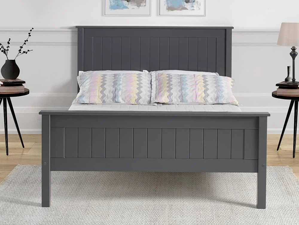 Limelight  Limelight Taurus 5ft King Size Dark Grey Wooden Bed Frame (High Footend)