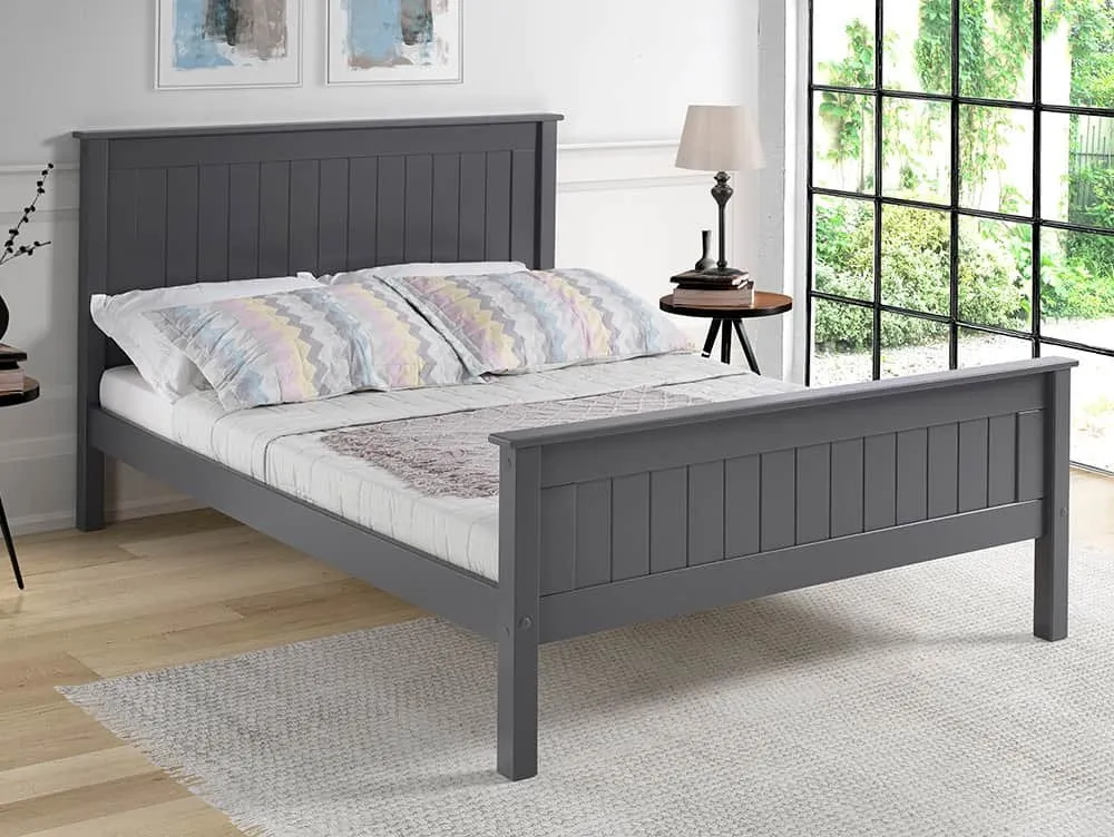 Limelight  Limelight Taurus 5ft King Size Dark Grey Wooden Bed Frame (High Footend)