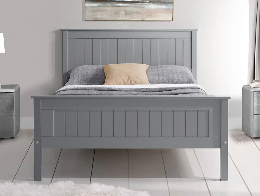 Limelight  Limelight Taurus 4ft6 Double Light Grey Wooden Bed Frame (High Footend)