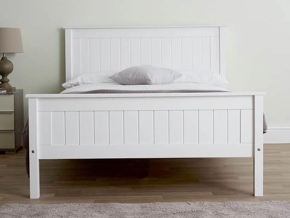 Limelight  Limelight Taurus 4ft6 Double White Wooden Bed Frame (High Footend)