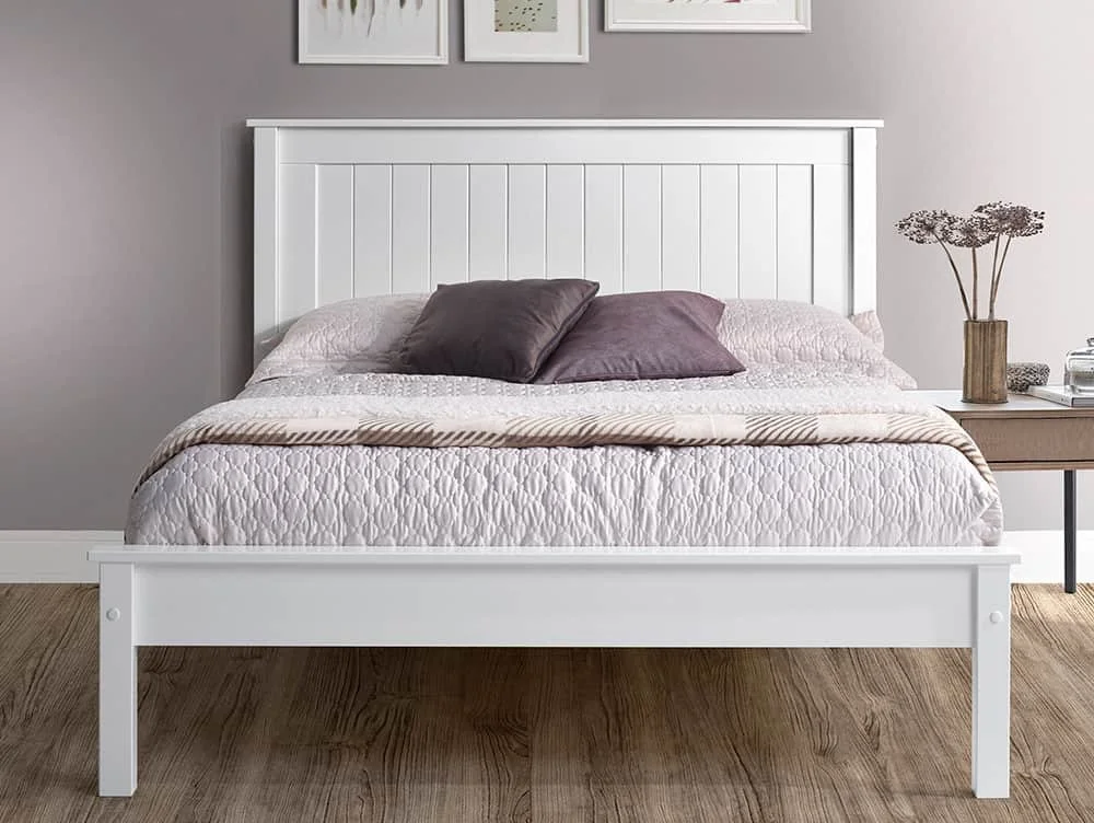 Limelight  Limelight Taurus 5ft King Size White Wooden Bed Frame (Low Footend)