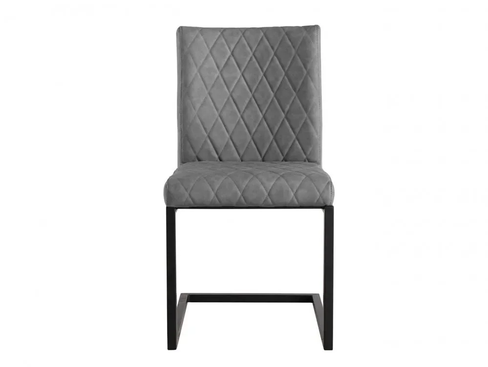 Kenmore Clearance - Kenmore Flynn Grey Faux Leather Dining Chair Set Of 2