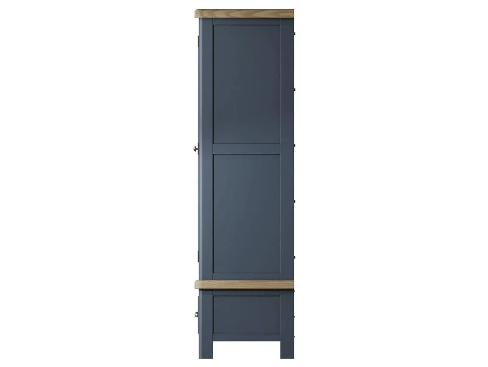 ASC ASC Hudson Oak and Blue 3 Door 2 Drawer Triple Wardrobe (Part Assembled)